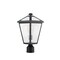 Z-Lite Talbot 1 Light Outdoor Post Mount Fixture, Black & Clear Beveled 579PHMR-BK - alternate 2